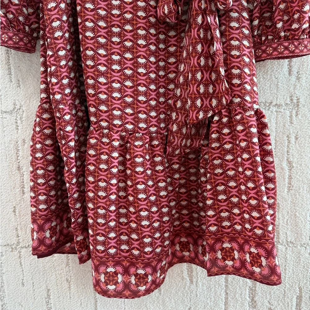 Max Studio Red Patterned Dress - Picture 3 of 14